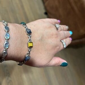 925 Sterling bracelet with 8 Stones is heavy